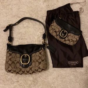Beautiful Vintage Coach Soho Buckle Shoulder Purse Set